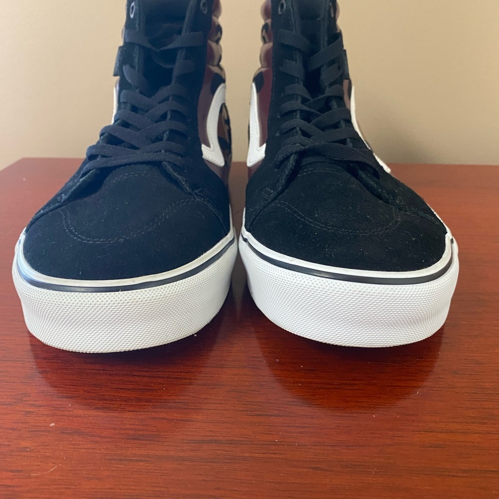NWT Vans Unisex Filmore Hightop Platform Sneaker - Black/Flame - Picture 4 of 7